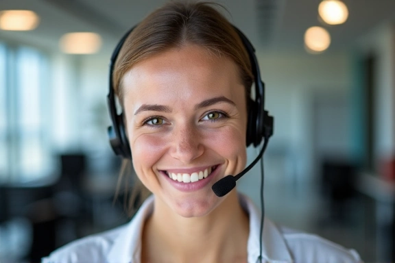 Friendly customer service representative ready to help